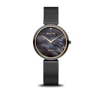 Bering Damen Quarz Uhr | Armbanduhr 32 mm Edelstahlgehäuse und Zifferblatt | Milanaisearmband | Saphierglas | 3 ATM | 18132