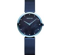 Bering Damen Quarz Uhr | Armbanduhr 32 mm Edelstahlgehäuse und Zifferblatt | Milanaisearmband | Saphierglas | 3 ATM | 18132