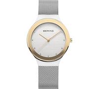 Bering Damen Quarz Uhr | Armbanduhr 34 mm Edelstahlgehäuse und Zifferblatt | Milanaisearmband | Saphierglas | 3 ATM | 12934