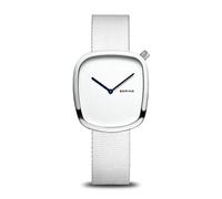 Bering Damen Quarz Uhr | Armbanduhr 34 mm Edelstahlgehäuse und Zifferblatt | Milanaisearmband | Saphierglas | 3 ATM | 18034