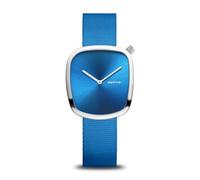 Bering Damen Quarz Uhr | Armbanduhr 34 mm Edelstahlgehäuse und Zifferblatt | Milanaisearmband | Saphierglas | 3 ATM | 18034