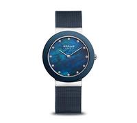 Bering Damen Quarz Uhr | Armbanduhr 35 mm Edelstahlgehäuse und Zifferblatt | Milanaisearmband | Saphierglas | 5 ATM | 11435