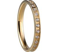 Bering Damen-Ring Edelstahl teilvergoldet Zirkonia weiß Gr. 65 (20.7)-556-27-91