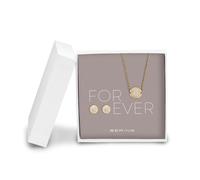 Bering Damen Schmuckset ForEver 414Sparkle-708-Gold Edelstahl Gold IP Zirkonia