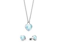 Bering Damen Schmuckset WithYou 431-715 Herz Perlmutt Blue Edelstahl
