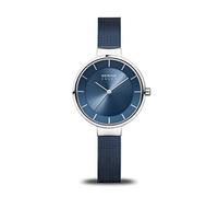 Bering Damen Solar Uhr | Armbanduhr 31 mm Edelstahlgehäuse und Zifferblatt | Milanaisearmband | Saphierglas | 5 ATM | 14631