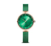Bering Damen Solar Uhr | Armbanduhr 31 mm Edelstahlgehäuse und Zifferblatt | Milanaisearmband | Saphierglas | 5 ATM | 14631