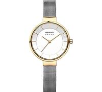 BERING Damen Uhr analog Quarz Solar mit Edelstahlarmband 14631-024