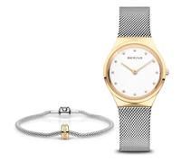 BERING Damen Uhr Quarz Movement - Classic Collection mit Edelstahl und Saphirglas 12131-010-190-GWP1