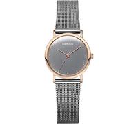BERING Damen Uhr Quarz Movement - Classic Collection mit Edelstahl und Saphirglas 13426-XXX Armbandsuhren - 3 ATM, Grau/Roségold
