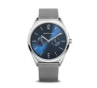 BERING Herrenuhr 17140-007 Ultra Slim Quarz Edelstahl Saphirglas Blau