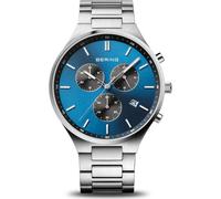 Bering Herren Chronograph Titanium Silber Blau 11743-707