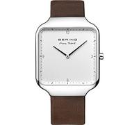 BERING Herren Quarz Uhr | Armbanduhr 36 mm Edelstahlgehäuse und Zifferblatt | Milanaisearmband | Saphierglas | 3 ATM | 15836