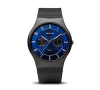 Bering Herren Quarz Uhr | Armbanduhr 39 mm Titangehäuse und Zifferblatt | Milanaisearmband | Saphierglas | 5 ATM | 11939