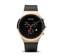 Bering Herren Quarz Uhr | Armbanduhr 40 mm Edelstahlgehäuse und Zifferblatt | Milanaisearmband | Saphierglas | 3 ATM | 14740