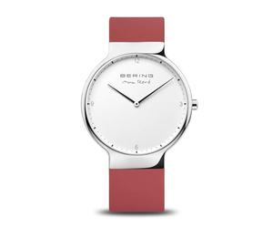 Bering Herren Quarz Uhr | Armbanduhr 40 mm Edelstahlgehäuse und Zifferblatt | Milanaisearmband | Saphierglas | 5 ATM | 15540
