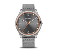 Bering Herren Quarz Uhr | Armbanduhr 43 mm Edelstahlgehäuse und Sunray Zifferblatt | Natoarmband | Saphierglas | 3 ATM | 18342