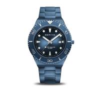 Bering Herren Quarz Uhr | Armbanduhr 43 mm Edelstahlgehäuse und Zifferblatt | Edelstahlband mit Edelstahlelementen | 10 ATM | 18940