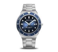Bering Herren Quarz Uhr | Armbanduhr 43 mm Edelstahlgehäuse und Zifferblatt | Edelstahlband mit Edelstahlelementen | 10 ATM | 18940