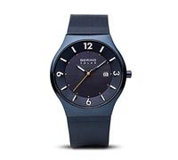 Bering Herren Solar Uhr | Armbanduhr 40 mm Edelstahlgehäuse und Zifferblatt | Milanaisearmband | Saphierglas | 5 ATM | 14440