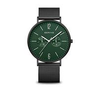 BERING Herren Uhr analog Quarz mit Milanaise-Armband 14240-128