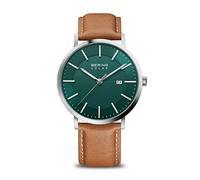 BERING Herren Uhr analog Solar mit Kalbsleder-Armband 15439-508
