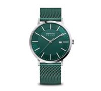 BERING Herren Uhr analog Solar mit Milanaise-Armband 15439-808