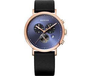 Bering Herren Uhr Armbanduhr Classic Chronograph - 10540-567 Leder