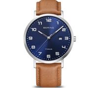 Bering Herren Uhr Armbanduhr Titanium - 18640-567 Leder