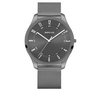 Bering Herren Uhr Armbanduhr Ultra-Slim Grau - 18340-377 Edelstahl