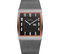 Bering Herren Armbanduhr 52033-379 Funk Edelstahl Milanaiseband grau