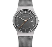 Bering Herrenuhr Classic Collection Milanaise grau
