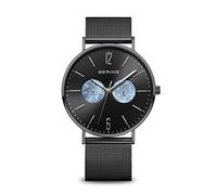 BERING Herren Uhr Quarz Movement - Classic Collection mit Saphirglas 14240-XXX Armbandsuhren - 3 ATM, Schwarz/Schwarz