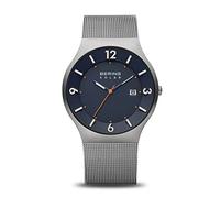 BERING Herren Uhr Solar Movement - Solar Collection mit Edelstahl und Saphirglas 14440-XXX Armbandsuhren - 5 ATM, Silber