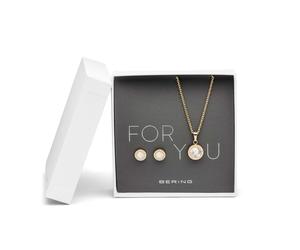 Bering Ohrstecker Arctic Symphony Collection Set mit Halskette - 450 mm 427-707-Gold