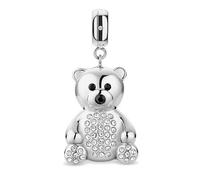 BERING PolarBear Anhänger Eisbär Edelstahl mit Zirkonia, Silber