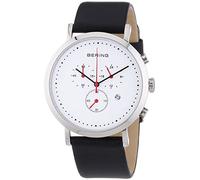 Bering Time Herren-Armbanduhr XL Classic Analog Quarz Leder 10540-AZ1