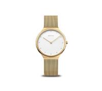 BERING Damen Uhr Quarz Movement - Ultra Slim Collection mit Edelstahl und Saphirglas 18434-334 - 3 ATM