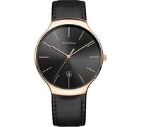 Bering Unisex Quarz Uhr | Armbanduhr 38 mm Edelstahlgehäuse und Sunray Zifferblatt | Milanaisearmband | Saphierglas | 3 ATM | 13338