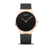 Bering Unisex Quarz Uhr | Armbanduhr 38 mm Edelstahlgehäuse und Zifferblatt | Milanaisearmband | Saphierglas | 3 ATM | 12138