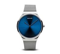 Bering Unisex Quarz Uhr | Armbanduhr 38 mm Edelstahlgehäuse und Zifferblatt | Milanaisearmband | Saphierglas | 3 ATM | 12138