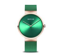 Bering Unisex Quarz Uhr | Armbanduhr 39 mm Edelstahlgehäuse und Zifferblatt | Milanaisearmband | Saphierglas | 5 ATM | 14539