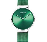 Bering Unisex Quarz Uhr | Armbanduhr 39 mm Edelstahlgehäuse und Zifferblatt | Milanaisearmband | Saphierglas | 5 ATM | 14539