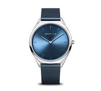 Bering Unisex Quarz Uhr | Armbanduhr 39 mm Edelstahlgehäuse und Zifferblatt | Milanaisearmband | Saphierglas | 3 ATM | 17039