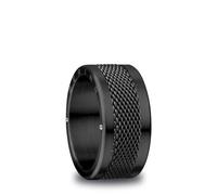 BERING Unisex Ring in schwarz - Arctic Symphony Collection aus Edelstahl - Arve 13