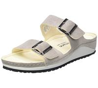 Berkemann Belina - Schlichte Pantolette Zwei verstellbaren Schnallen Bequeme Sandalette, Sandale mit Fußbett aus sanft gegerbtem Leder
