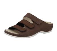 Berkemann Damen Berkoflex Pantolette Nappa/Stretch medium Fußbett: herausnehmbar 5,5 nuss/braun Prägenubuk/Stretch
