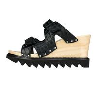 Berkemann Damen Holz Pantolette medium Fußbett: nicht herausnehmbar 5,5 schwarz Kroko