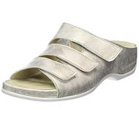 Berkemann Franziska Bequeme Damen Pantolette Leder mit herausnehmbarem Fußbett und Klettverschluss