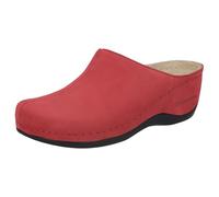 Berkemann Jada Damen Pantolette Echtleder mit Keilabsatz und Fußbett Leder Clogs Damenclogs